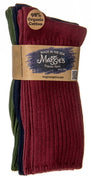 Maggie's 3 Pack Organic Cotton Adult Classic Crew Socks - Unisex - Men & Women