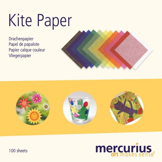 Kite Paper  - 100 (6.3"x6.3") Sheets per pack - Assorted Colors