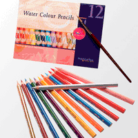 Set of 12 Mercurius Water Color Pencils