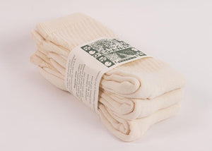 Organic Cotton Adult CREW Socks - Three Packs - Unisex - Men & Women