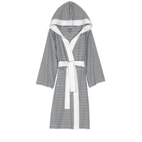 Women's Hooded Striped Lite Weight Jersey Robe