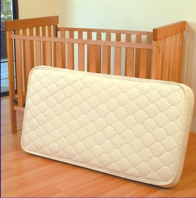 Non-Innerspring: 100% Natural Latex Crib Mattress With Pure Grow Wool and Organic Cotton Quilting
