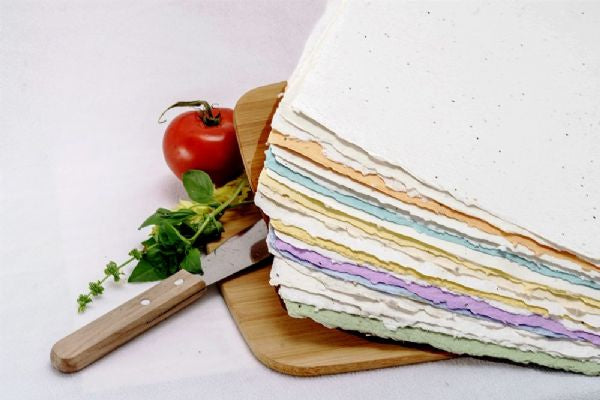 Handmade Paper Custom Designed - Recycled - Made in the USA Tree Free with  embedded Seeds, Vegetables, and Plants